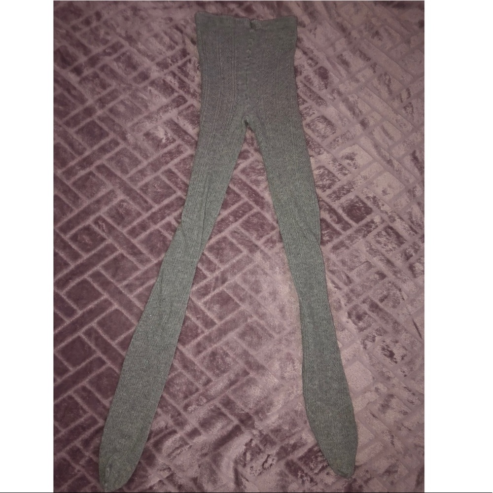 Gray Knit Tights